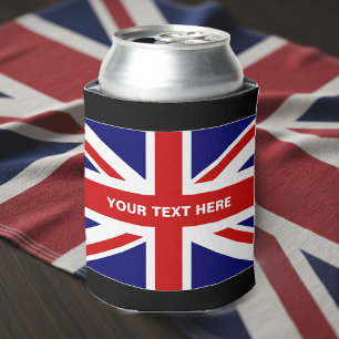 British Union Jack flag can coolers   Personalize