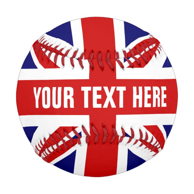 British Union Jack flag custom baseball gift (Back)