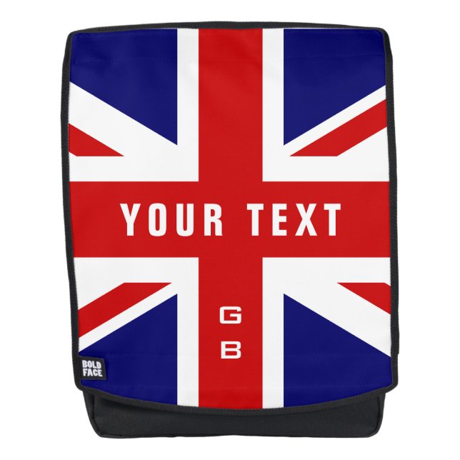British Union Jack flag custom office and school Backpack (Front)