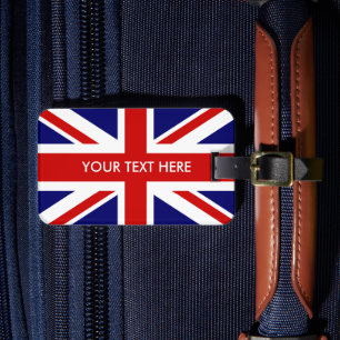 British Union Jack flag custom travel luggage tags