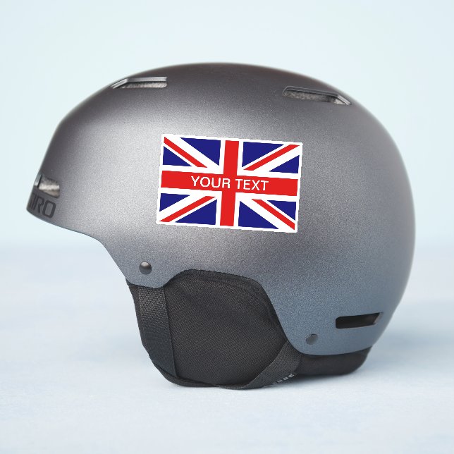 British Union Jack Flag custom vinyl sticker (Côté casque)