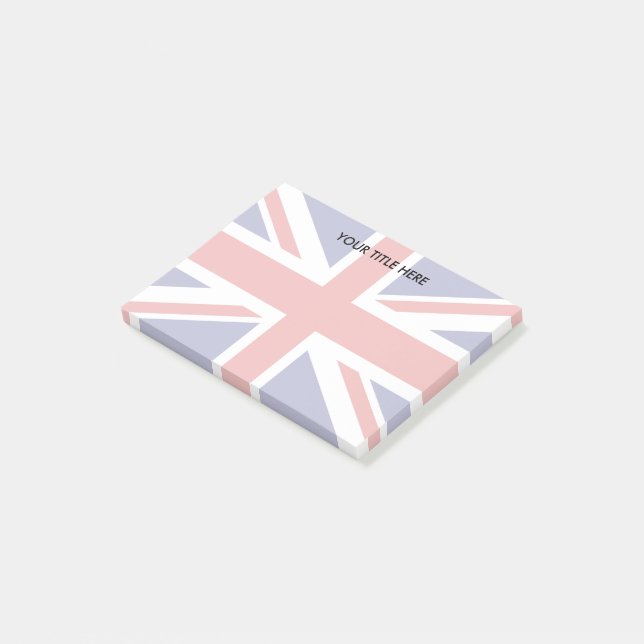 British Union Jack flag design Personalized Post-it Notes (Angled)