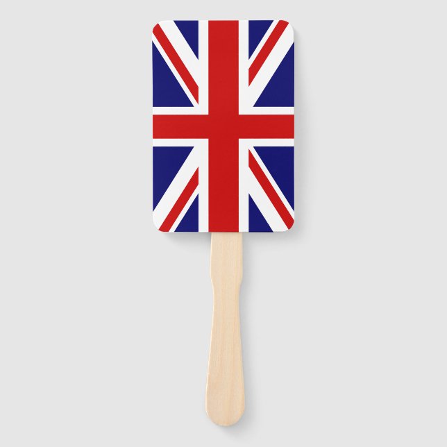 British Union Jack flag English pride wedding Hand Fan (Front)