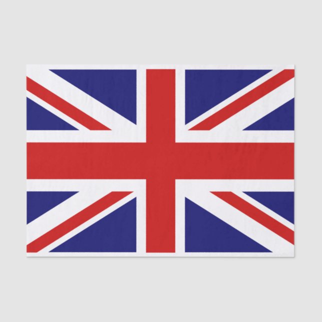 British Union Jack flag gift wrapping tissue paper (Front)