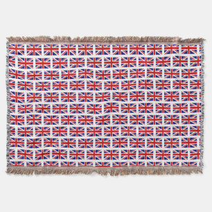 British Union Jack flag pattern throw blanket