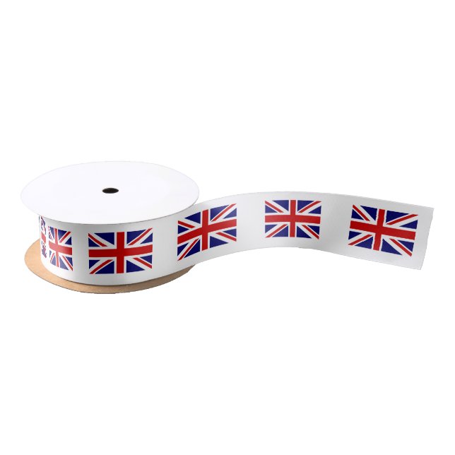 British Union Jack flag satin gift ribbon roll Satin Ribbon (Spool)