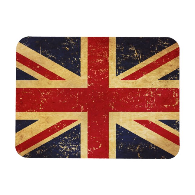 British Union Jack Flag Vintage Magnet (Horizontal)