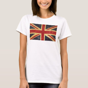 British Union Jack Flag Vintage Women's White T-Shirt