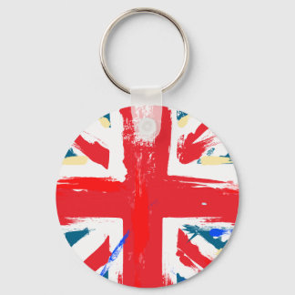 British Union Jack Flag Vintage Worn Keychain