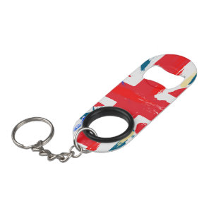 British Union Jack Flag Vintage Worn Keychain Bottle Opener