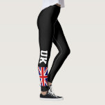 British Union Jack UK flag custom sports leggings<br><div class="desc">British Union Jack flag custom sports leggings. Trendy clothing for women and teen girls. Personalizable tights with custom colour background. English pride printed pants for fashion shoot, workout, gymnastics, dance, gym, fitness, training, yoga, costume party, cheerleading, teams, running and other sports. Make your own unique outfit. Add your own name,...</div>