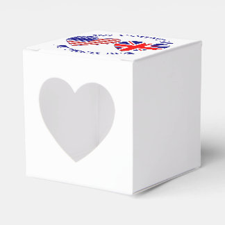British USA Heart Flags Country Heritage Favor Box