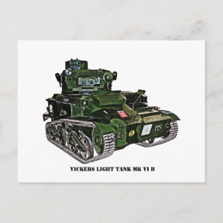 British Vickers Light Tank VI B Postcard