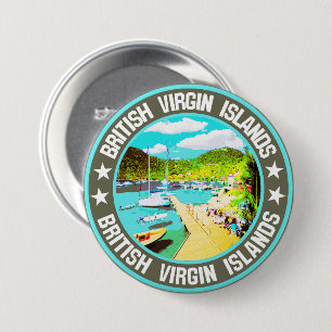 British Virgin Islands 3 Inch Round Button