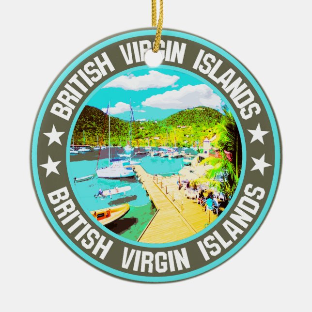 British Virgin Islands Ceramic Ornament (Front)
