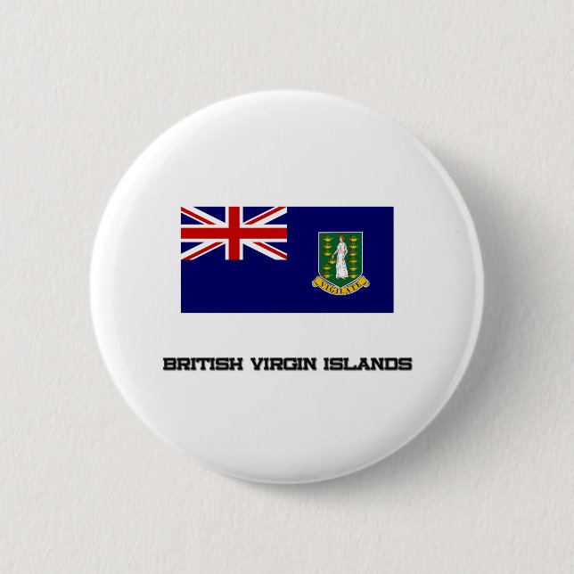 British Virgin Islands Flag 2 Inch Round Button (Front)