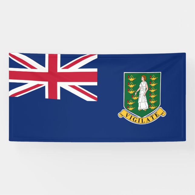 British Virgin Islands Flag Banner (Horizontal)