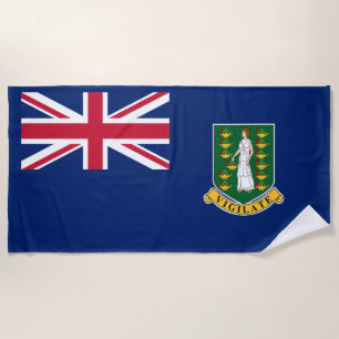 British Virgin Islands Flag Beach Towel
