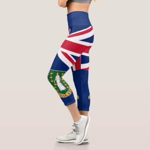 British Virgin Islands Flag Capri Leggings
