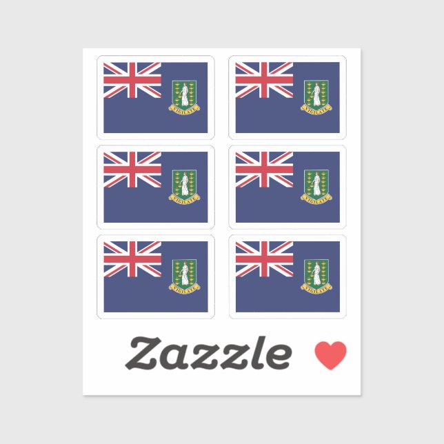 British Virgin Islands Flag Collection pack of 6 (Sheet)
