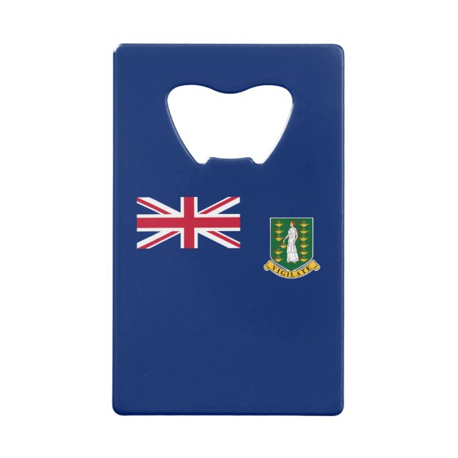 British Virgin Islands Flag Credit Card Bottle Opener (Front)