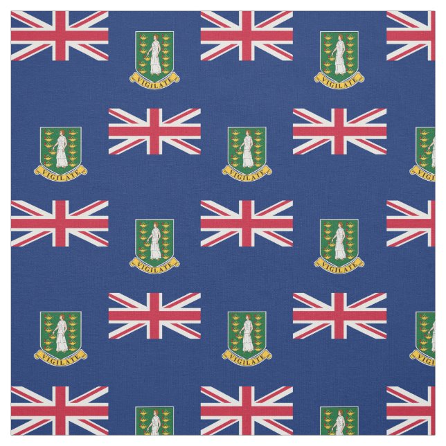 British Virgin Islands Flag Fabric (Swatch)