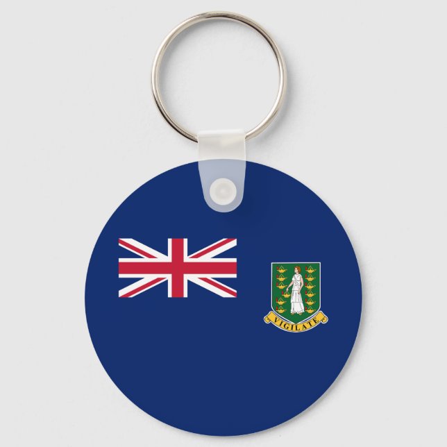 British Virgin Islands Flag Keychain (Front)