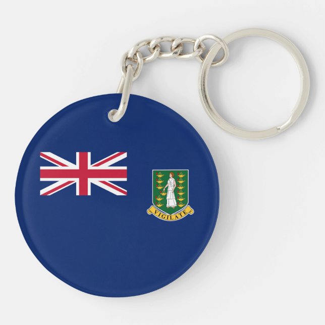 British Virgin Islands Flag Keychain (Back)