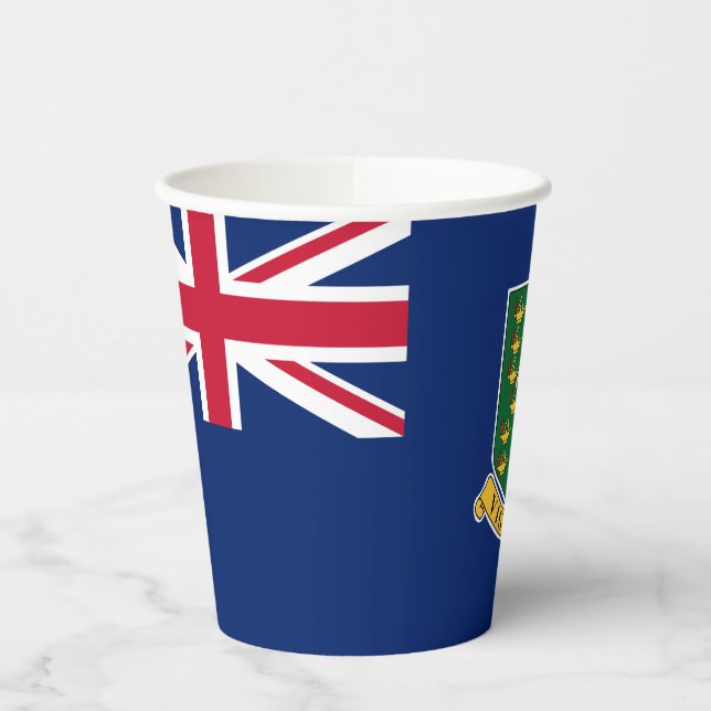 British Virgin Islands Flag Paper Cups (Left)