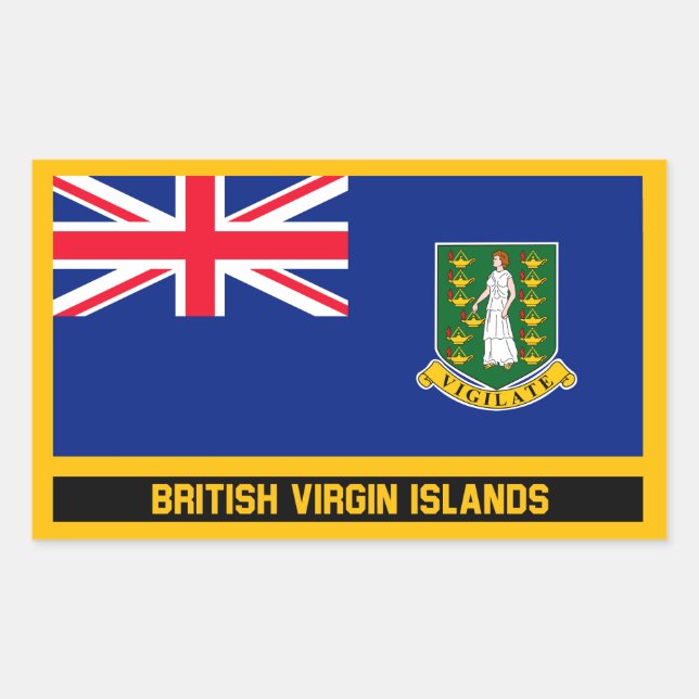 British Virgin Islands Flag Sticker (Front)