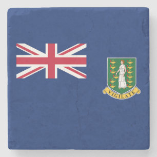 British Virgin Islands Flag Stone Coaster