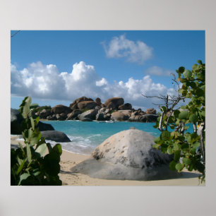 British Virgin Islands, Gorda, The Baths Beach Poster