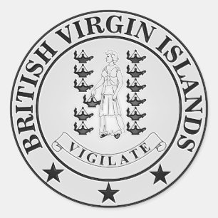 British Virgin Islands  Round Emblem Classic Round Sticker