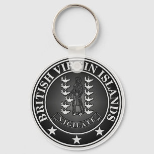 British Virgin Islands  Round Emblem Keychain