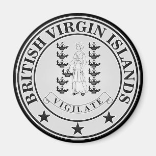 British Virgin Islands Round Emblem Magnet