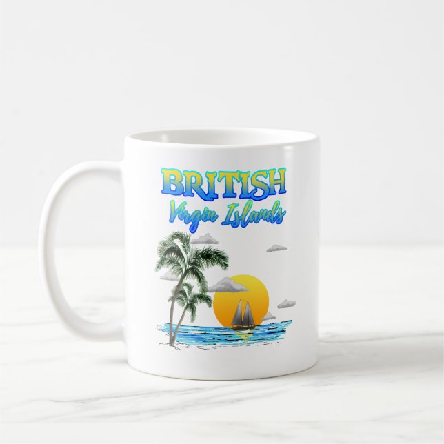 British Virgin Islands Sailing Coffee Mug (Left)
