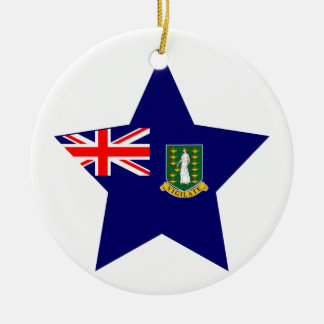 British+Virgin+Islands Star Ceramic Ornament
