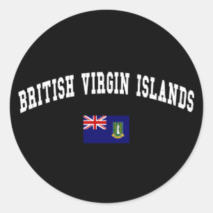 British Virgin Islands Style Classic Round Sticker
