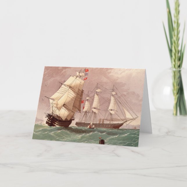 British warship HMS Warrior Card (Front)