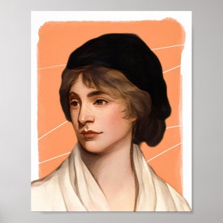 British Writer Mary Wollstonecraft illustration  Poster