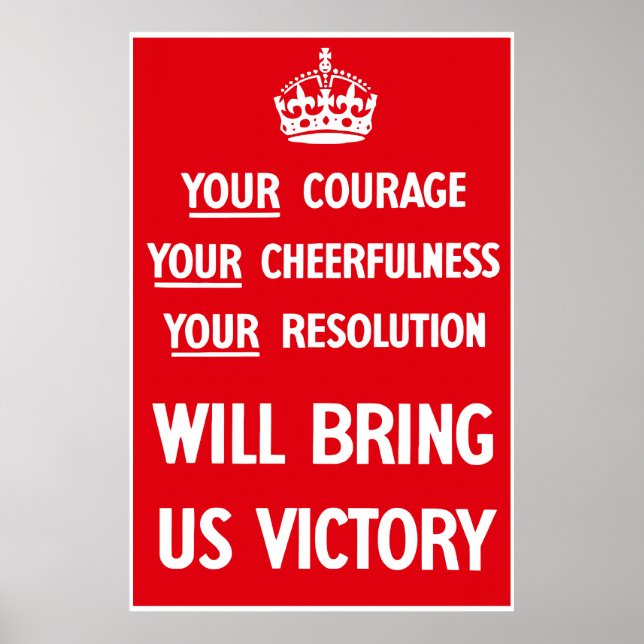 British WW2 Propaganda -- Border Poster (Front)