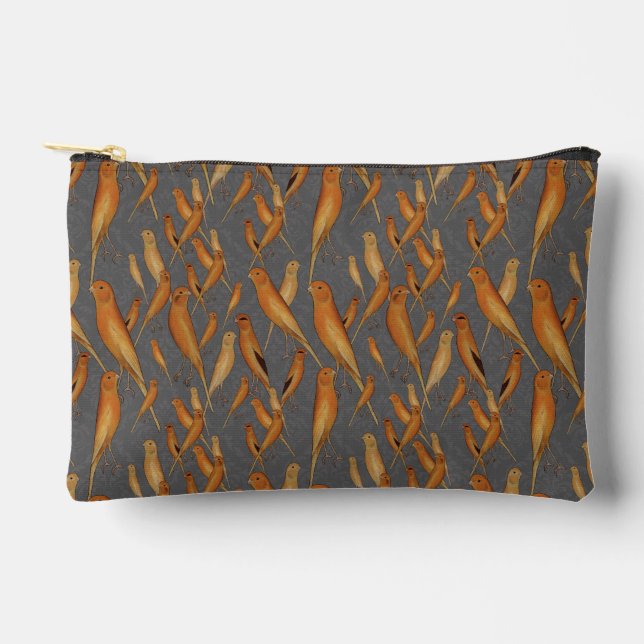British Yorkshire Canary Grey Background Accessory Pouch (Front)