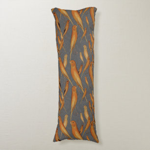British Yorkshire Canary Grey Background Body Pillow