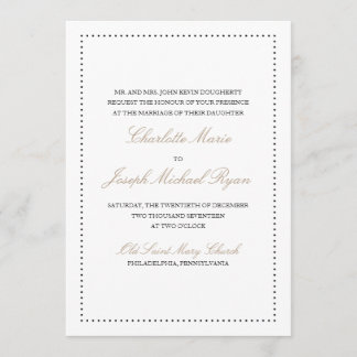 Britney: Classic Wedding Invitation (Black border)