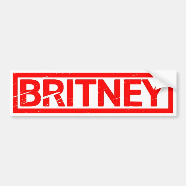 Britney Stamp Bumper Sticker (Front)