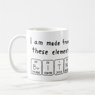 Britni periodic table name mug