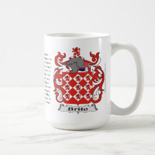 Brito name, the Origin, the Meaning and the Crest Coffee Mug