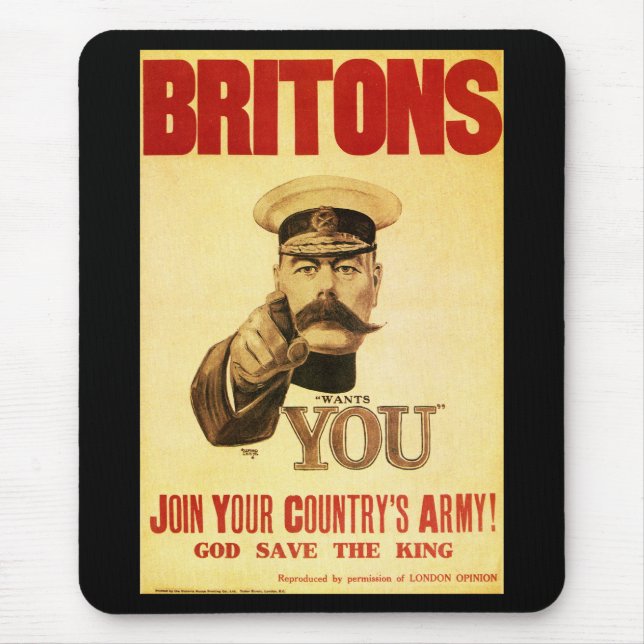 Britons Wants You, Lord kitchener Mouse Pad (Front)