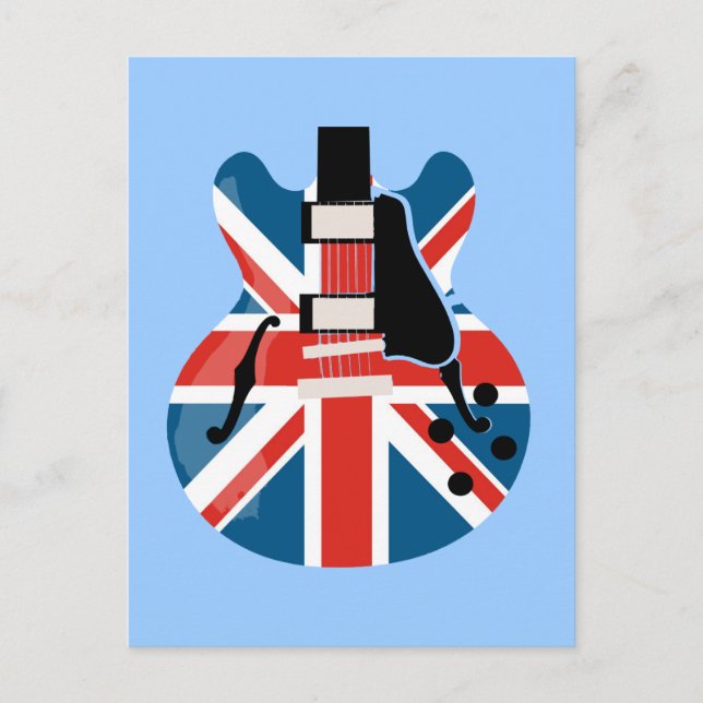 Britpop Guitar Postcard (Front)