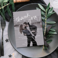 Brittany Black Photo Wedding Reception Thank You